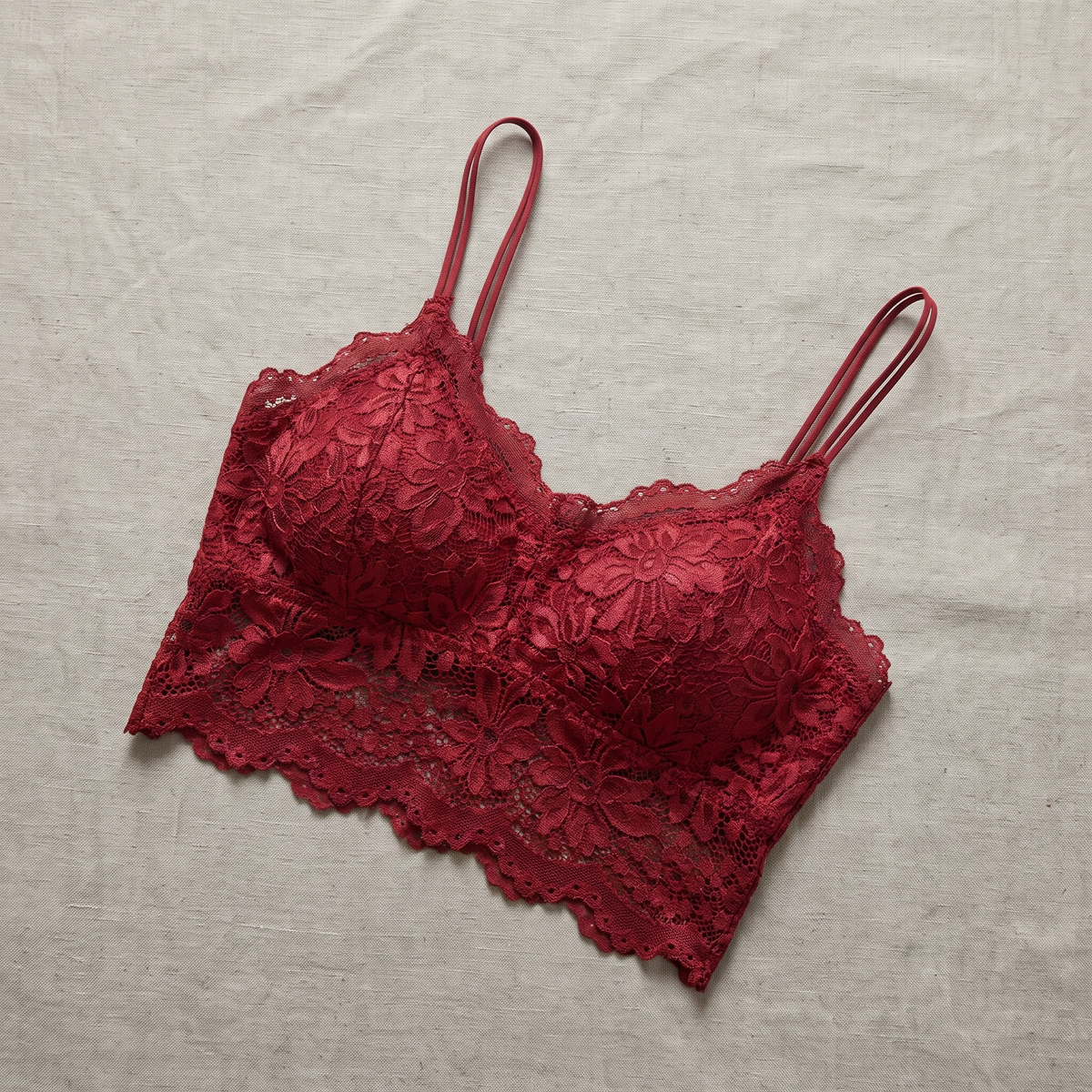 Avéline Floral Lace Bralette Crop Top