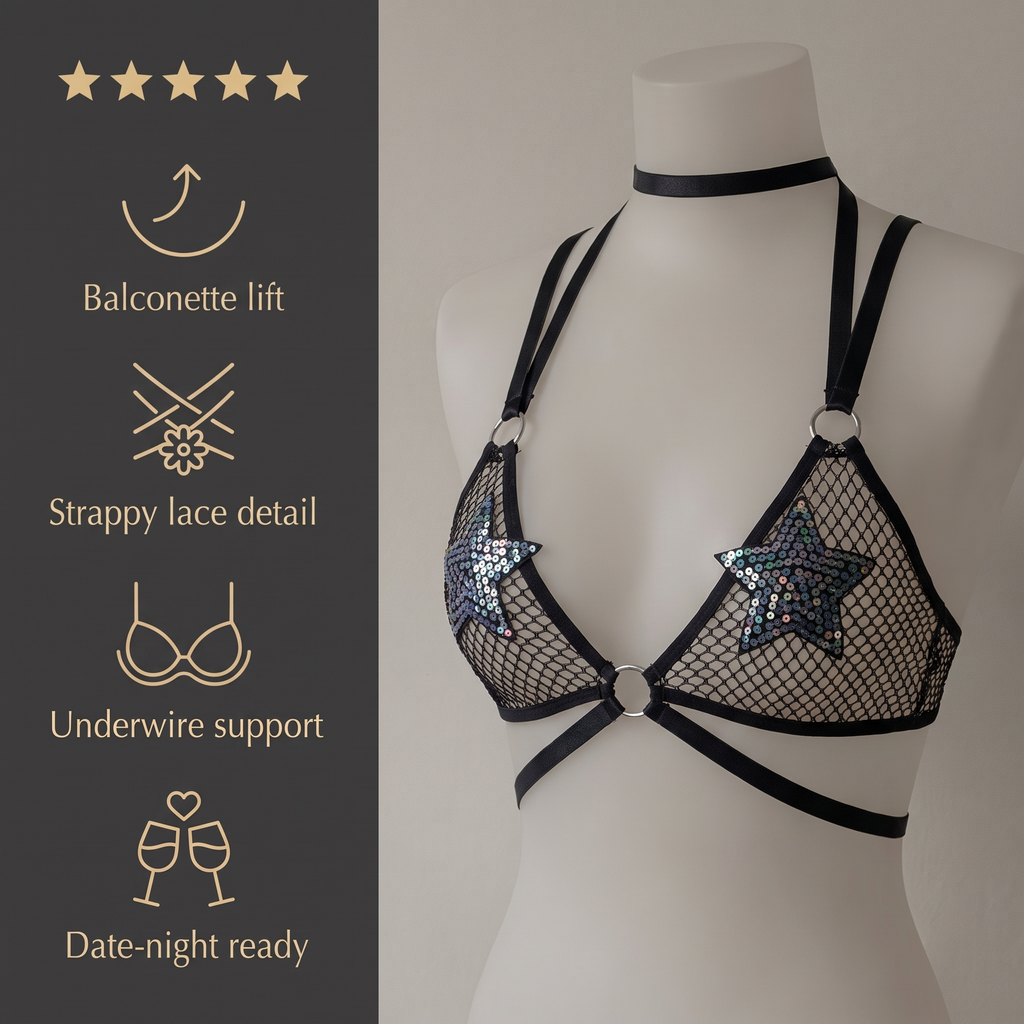 Avéline Strappy Lace Balconette Bra