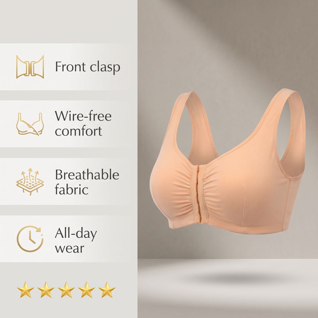 Avéline Front-Clasp Non-Wired Breathable Bra