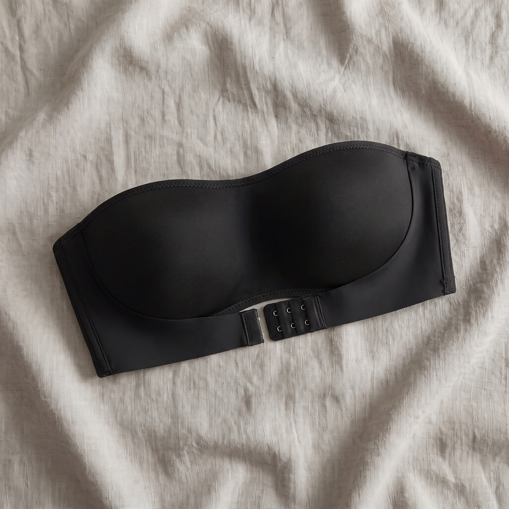 Avéline Sexy Strapless Buckle-Front Bandeau Bra Top