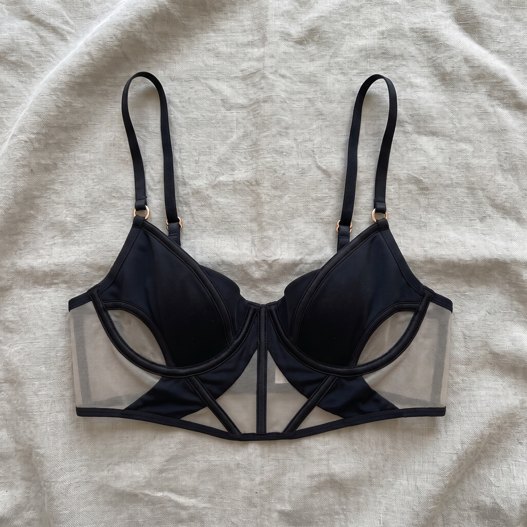 Avéline Push-Up Mesh Hollow Bra