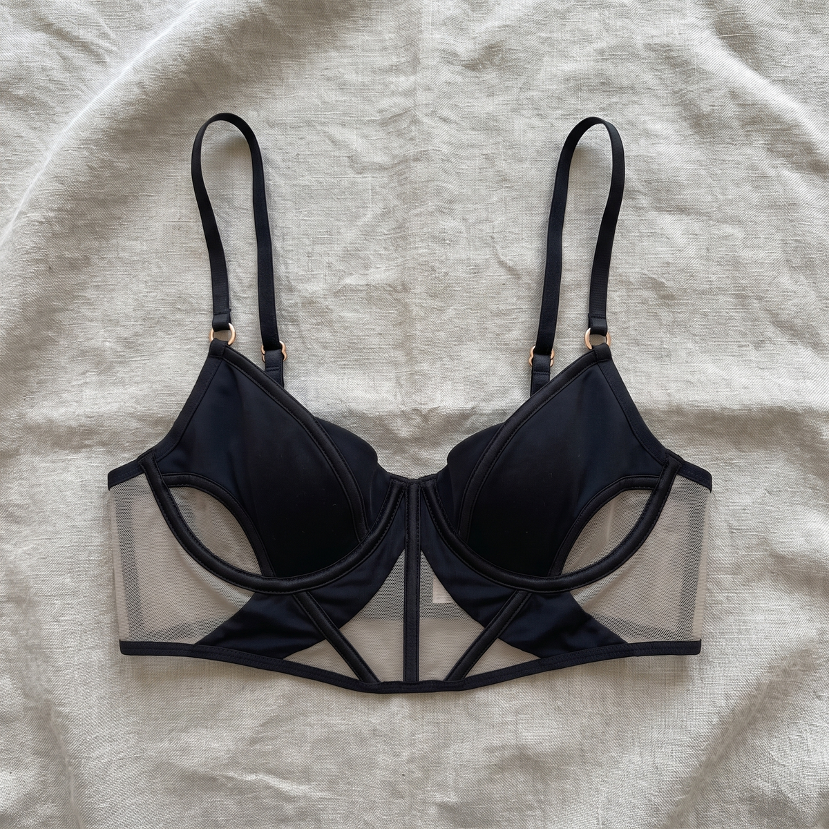 Avéline Push-Up Mesh Hollow Bra