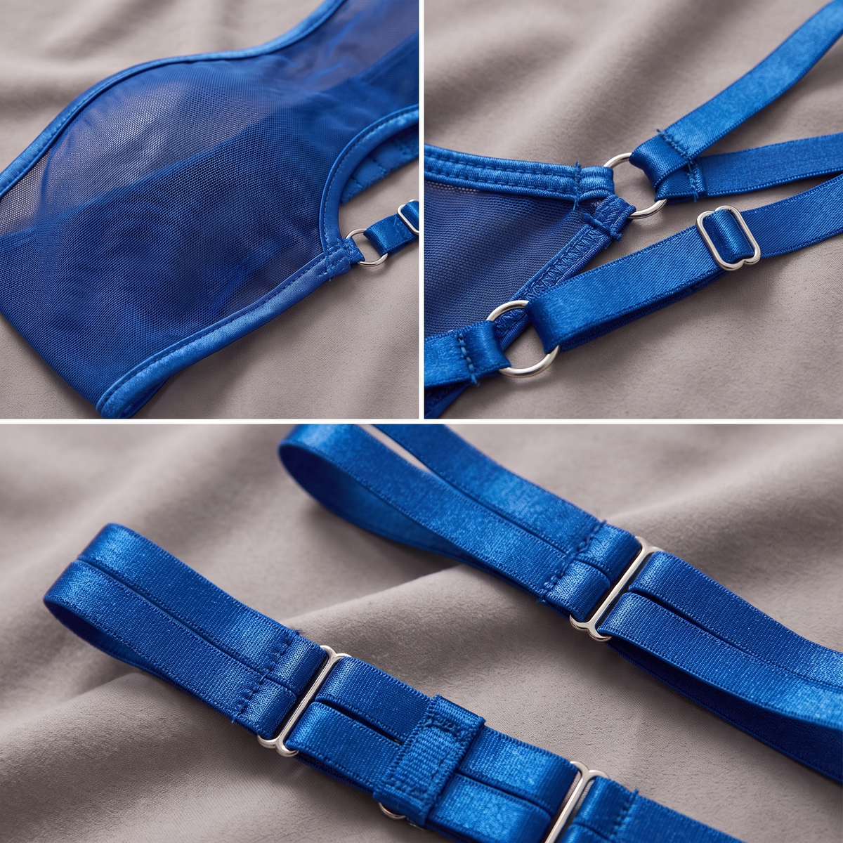 Avéline Sheer Mesh Bandeau Bra & Thong Set