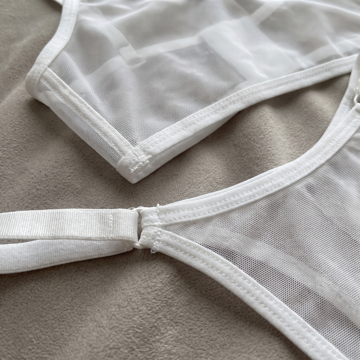 Avéline Mesh See-Through Camisole Bra & Panty Set