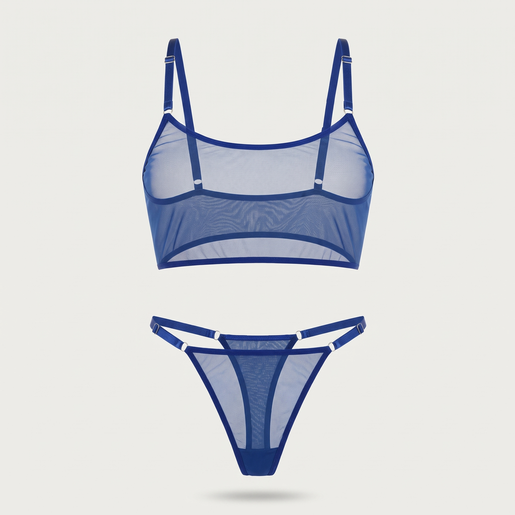 Avéline Mesh See-Through Camisole Bra 2-Piece Set