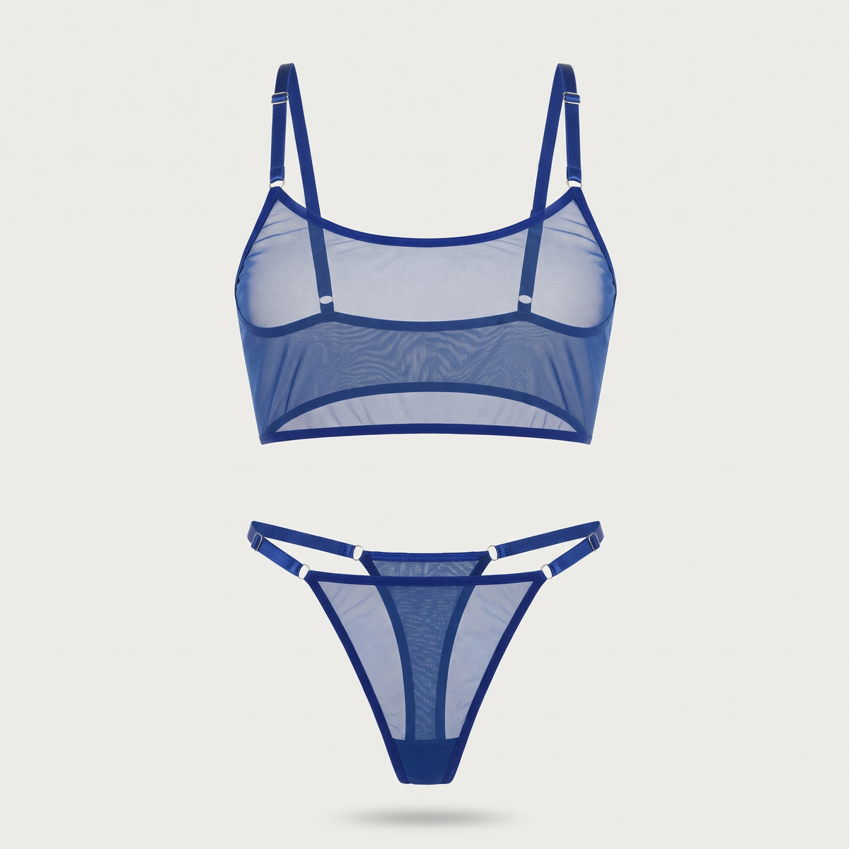 Avéline Mesh See-Through Camisole Bra 2-Piece Set