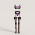 Avéline 3-Piece Skull Lace Lingerie Set