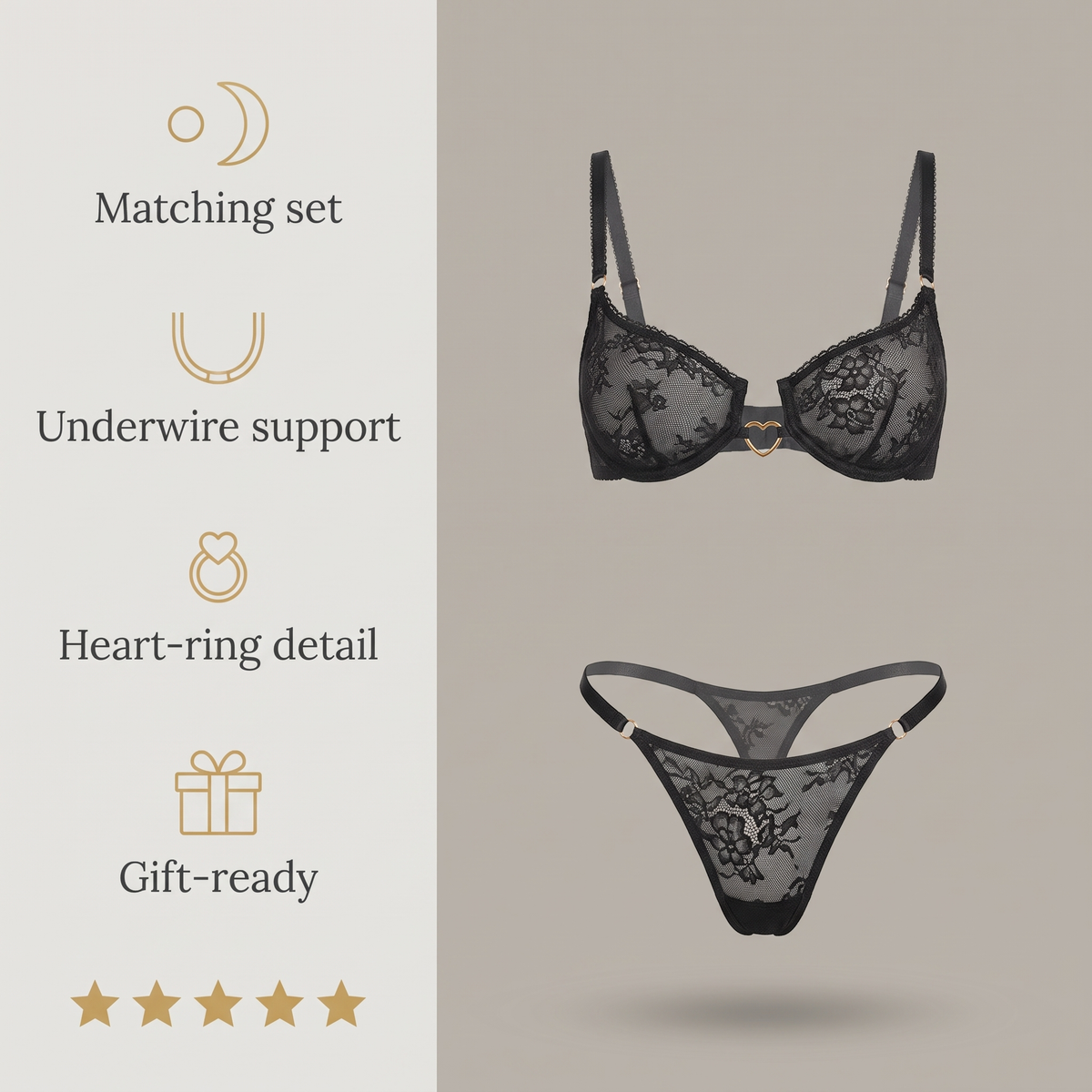 Avéline Lace Bra & Panty Set