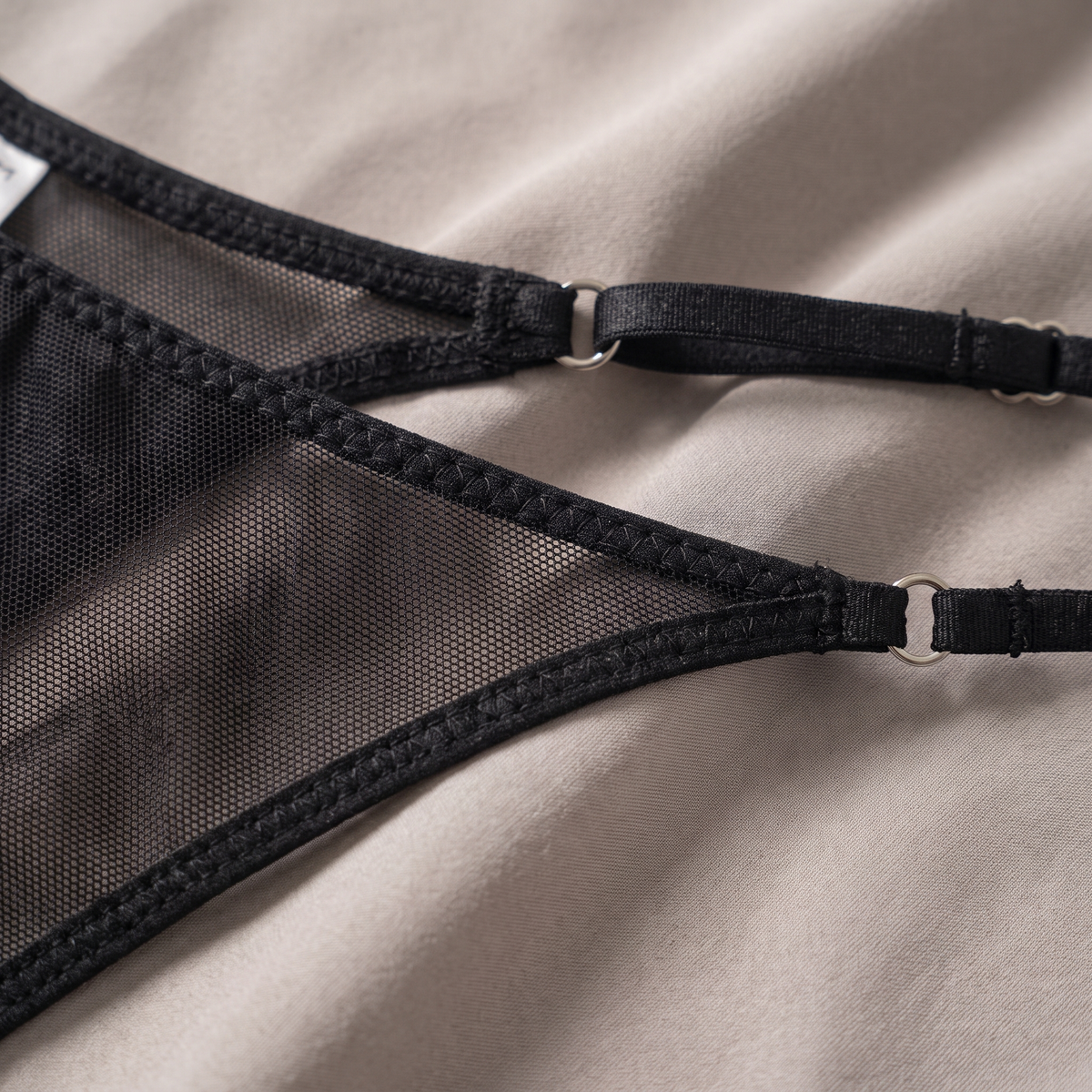 Avéline Sheer Mesh Double-Strap Thong