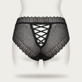 Avéline Plus-Size Floral Lace Crisscross Panties