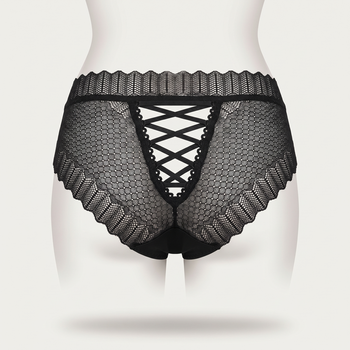Avéline Plus-Size Floral Lace Crisscross Panties
