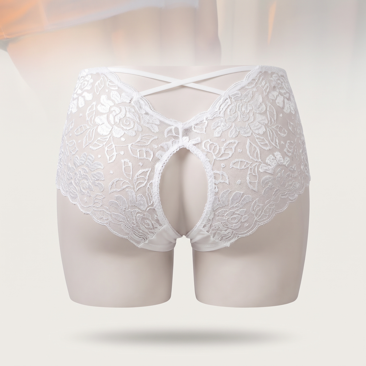 Avéline Floral Lace Open-Back Panties