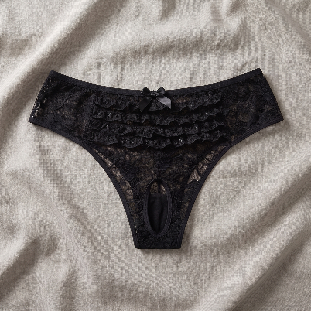Avéline Floral Lace Ruffle-Trim Panty