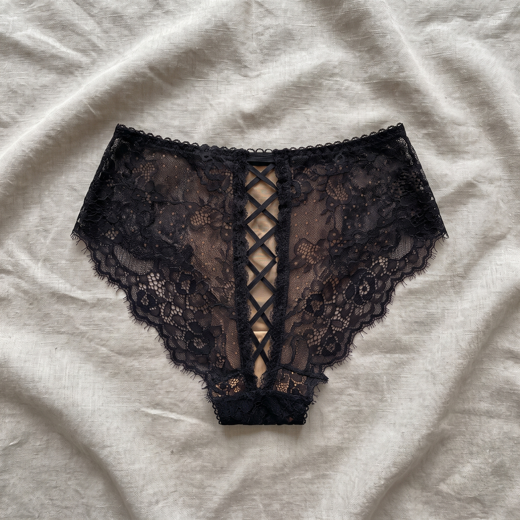 Avéline Floral Lace-Up Crisscross Briefs