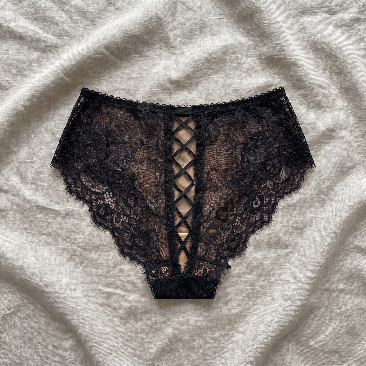 Avéline Floral Lace-Up Crisscross Briefs