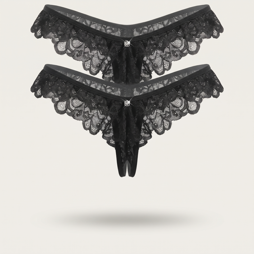 Avéline Lace Criss-Cross Thong
