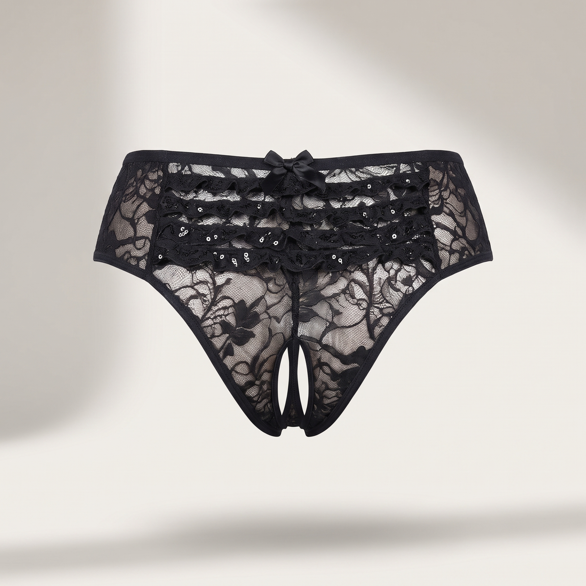 Avéline Floral Lace Ruffle-Trim Panty