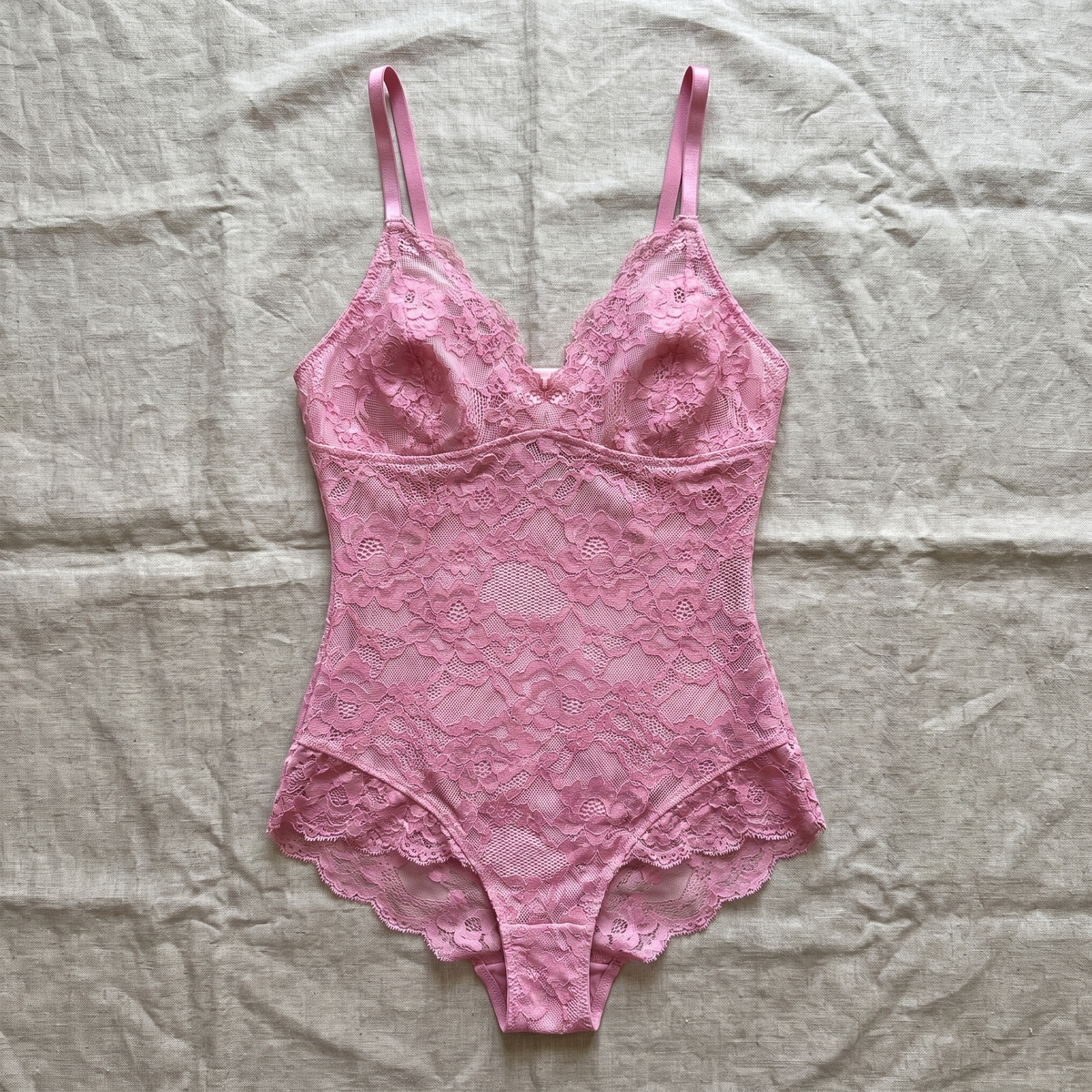 Avéline Firm-Control Full-Lace Thong Bodysuit