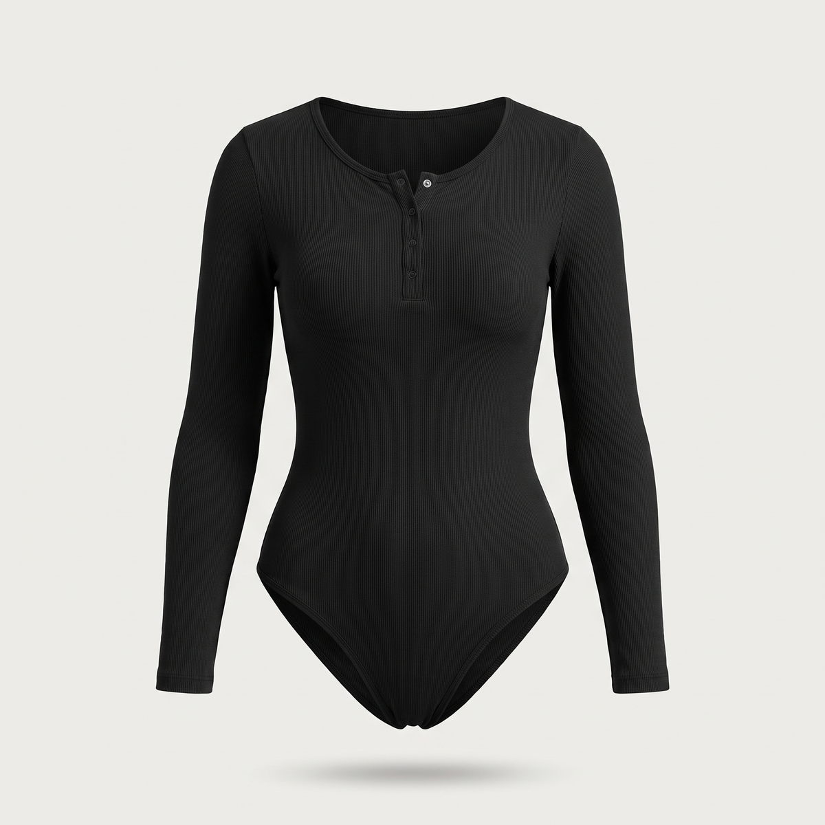 Avéline Seamless Modal Long-Sleeve Henley Bodysuit