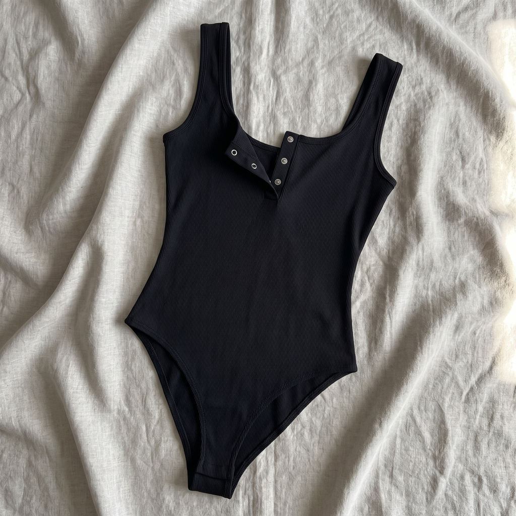 Avéline Seamless Modal Henley Tank Bodysuit
