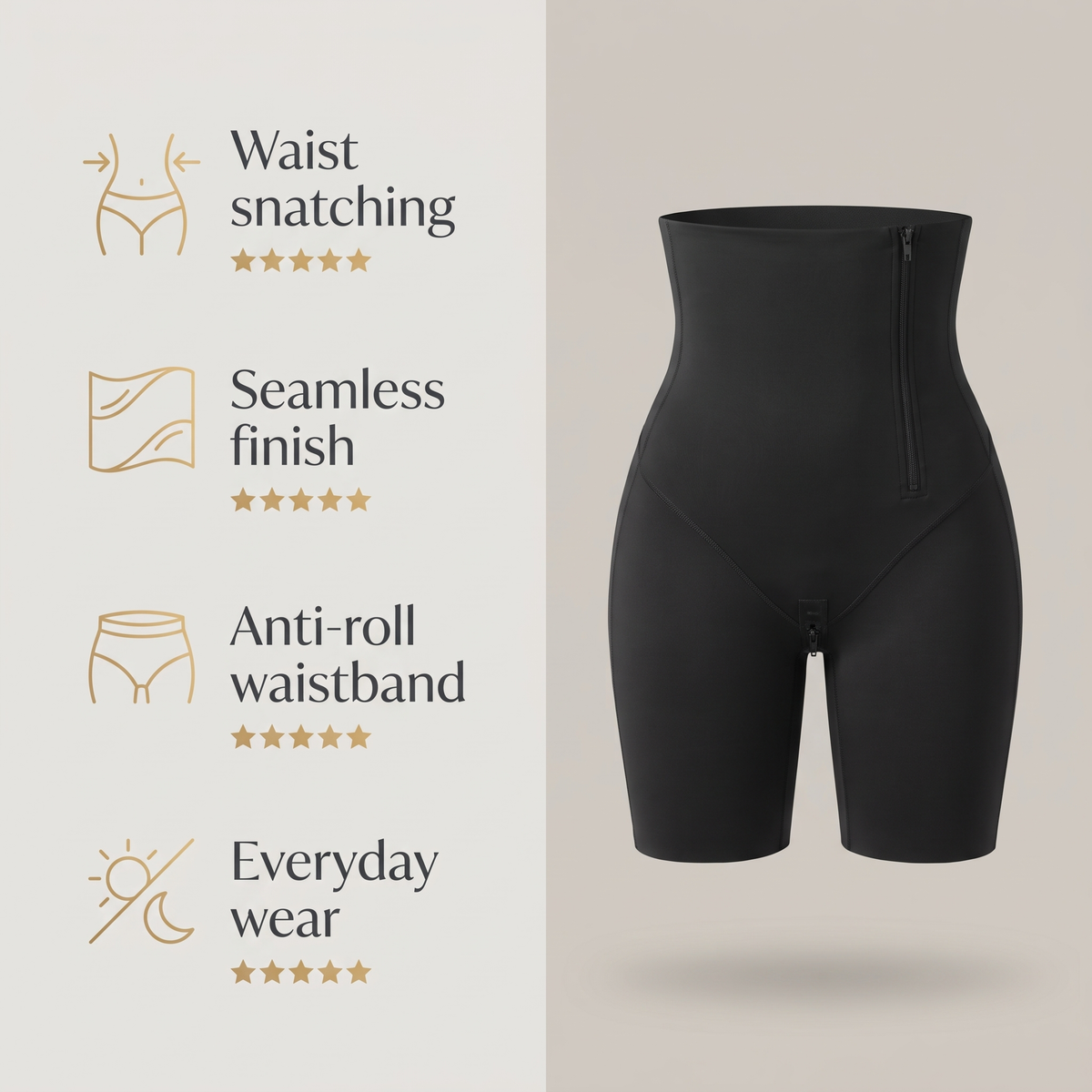 Avéline High-Waisted Sculpting Short