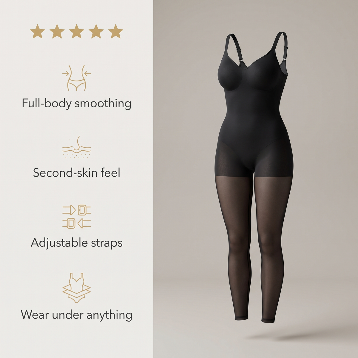 Avéline Full-Coverage Seamless Shaping Bodysuit
