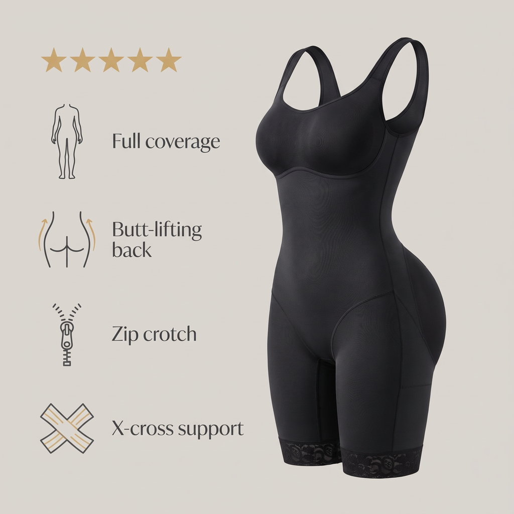 Avéline Full-Coverage Butt-Lifting Shaping Bodysuit
