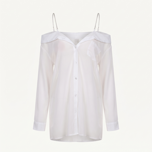 Avéline Chain-Detail Chiffon Nightdress