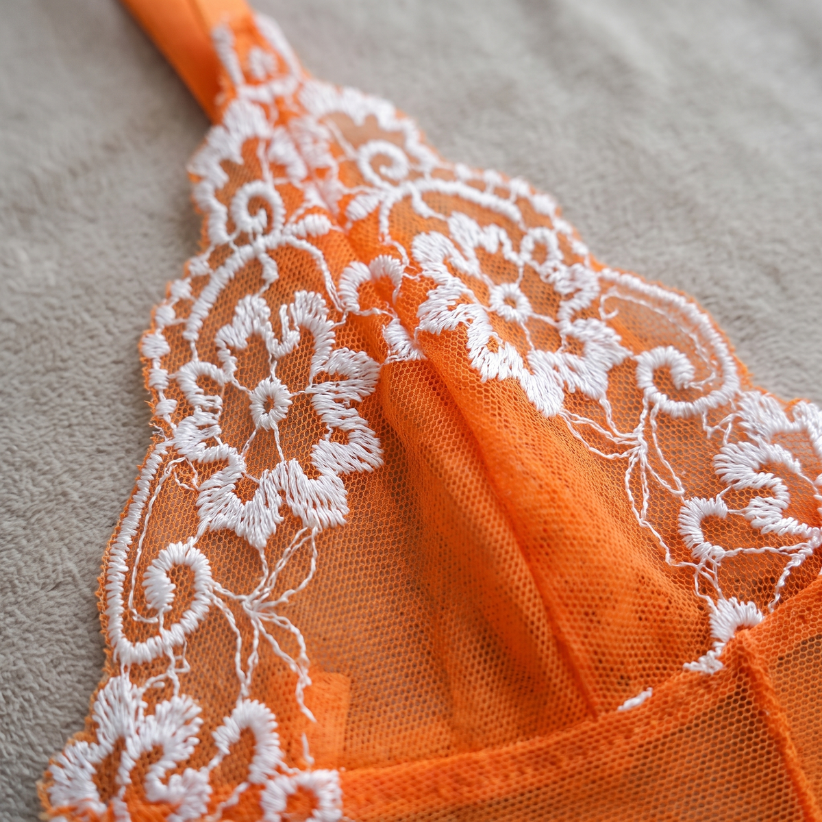 Avéline Contrast-Lace Asymmetric Babydoll