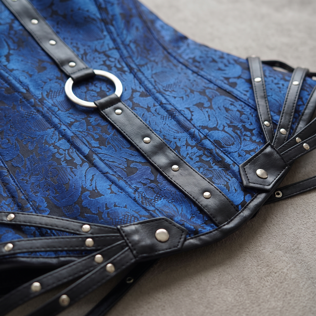 Avéline 1980s 11-Boned Cotton Side-Zip Corset