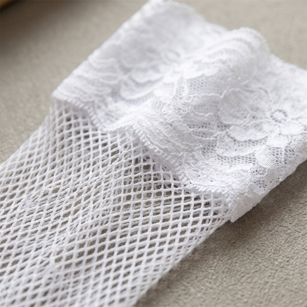 Avéline Lace-Trim Fishnet Stockings