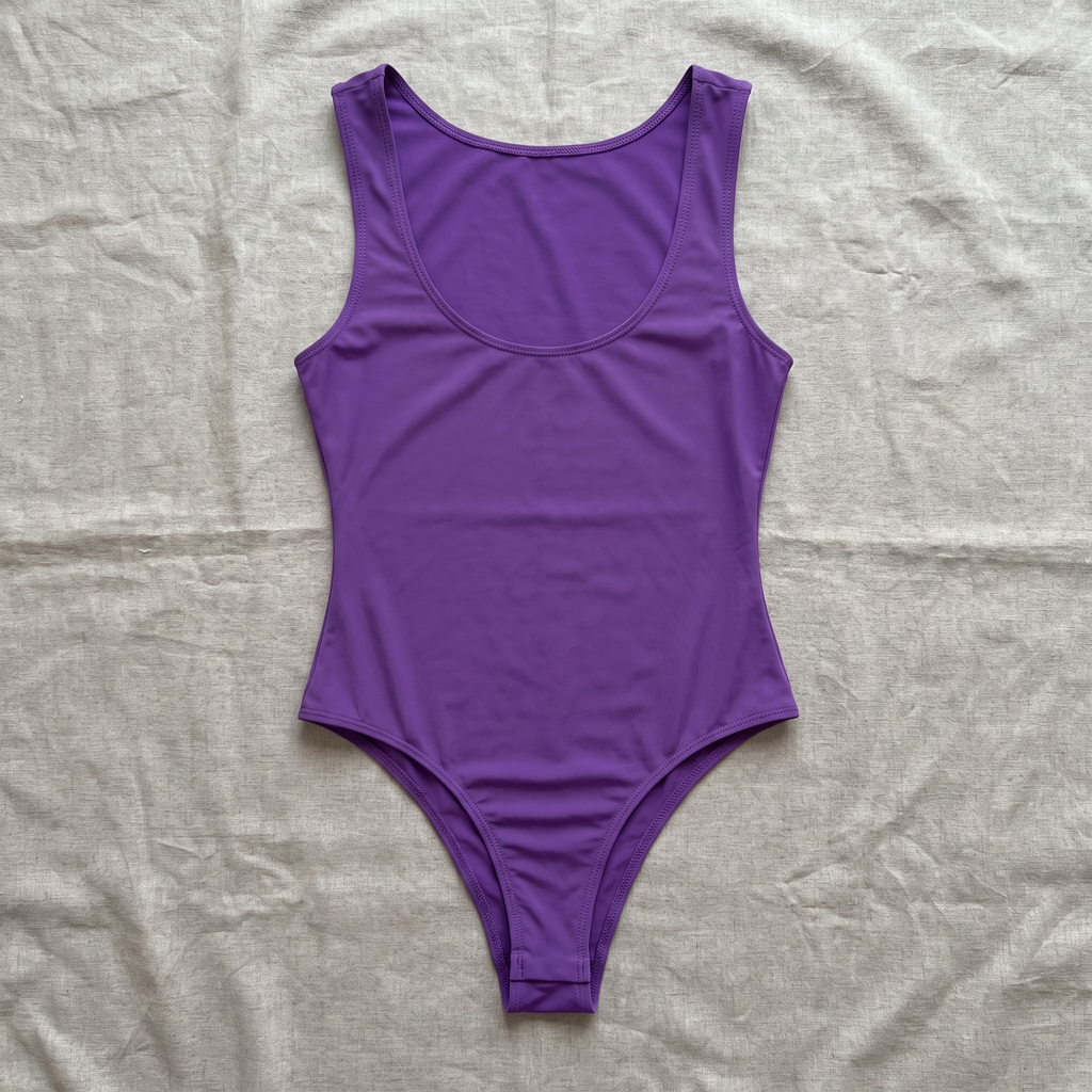 Avéline Oil-Shine Sheer Crotchless Bodysuit with Lace Stockings
