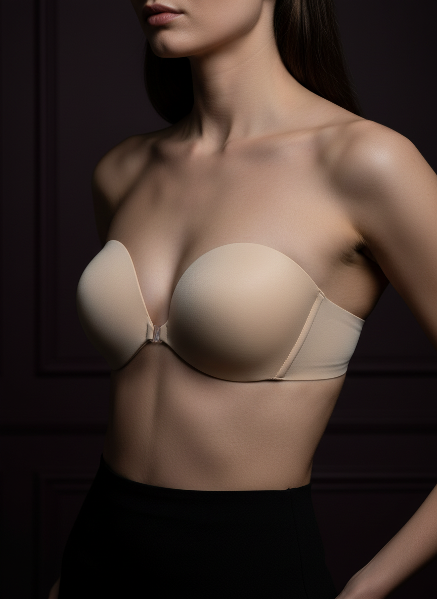 Model wearing Avéline Invisible Push-Up Bra