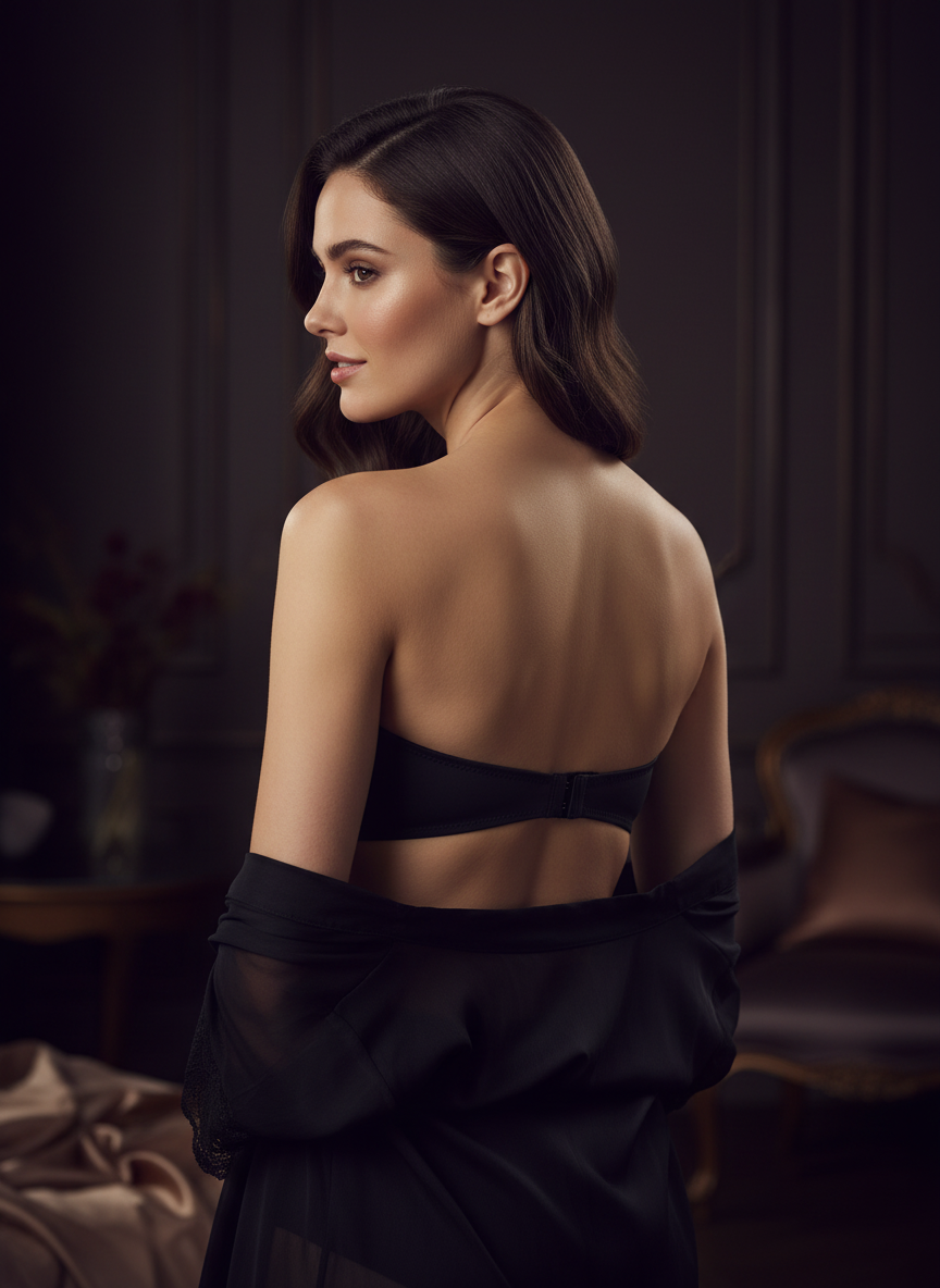 Avéline bra back view on model