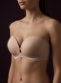 Model wearing Avéline Seamless Push-Up Strapless Bra